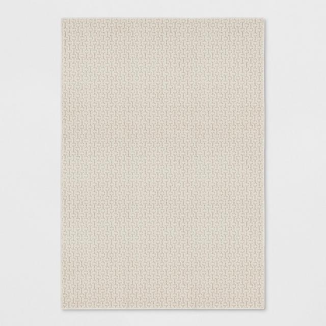 7'X10' Solid Washable Area Rug Tan - Made By Design™