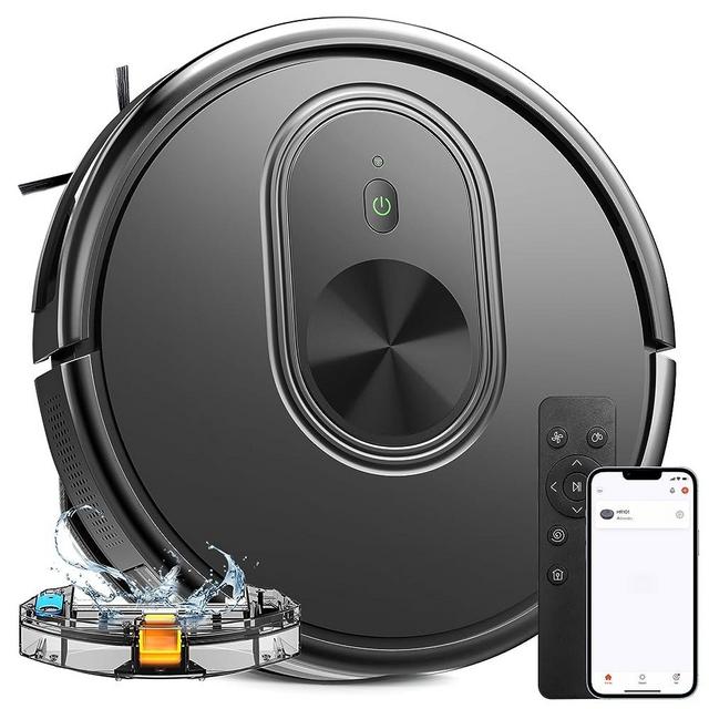Robot Vacuum and Mop Combo, 3 in 1 Mopping Robotic Vacuum with Schedule, App/Bluetooth/Alexa, 1600Pa Max Suction, Self-Charging Robot Vacuum Cleaner, Slim, Ideal for Hard Floor, Pet Hair, Carpet