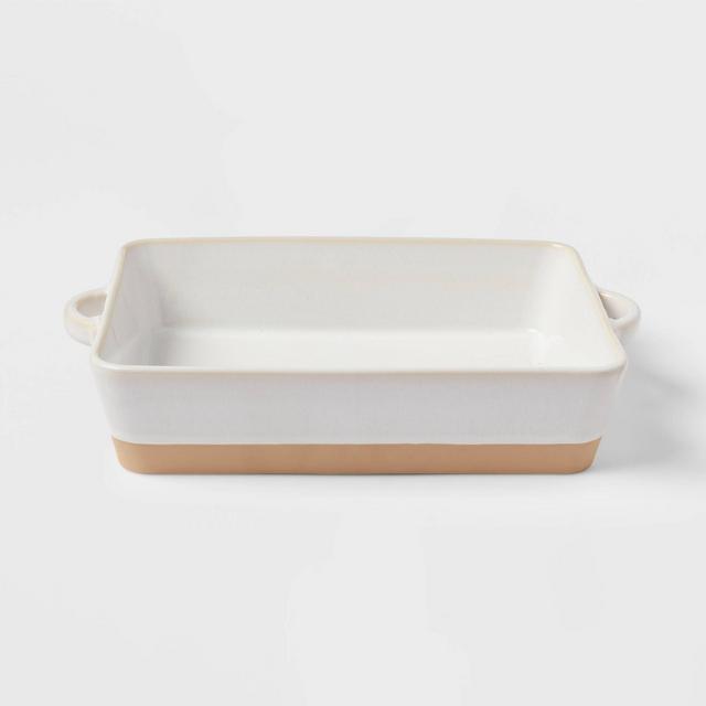 13" x 8" Stoneware Casserole Baking Dish Cream - Threshold™