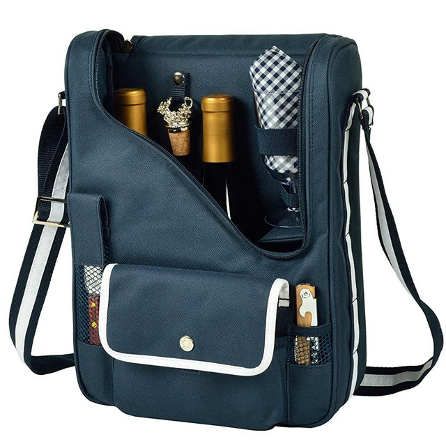 Picnic at Ascot Original Insulated Wine and Cheese Cooler Bag - Designed, Assembled & Quality Approved in the USA