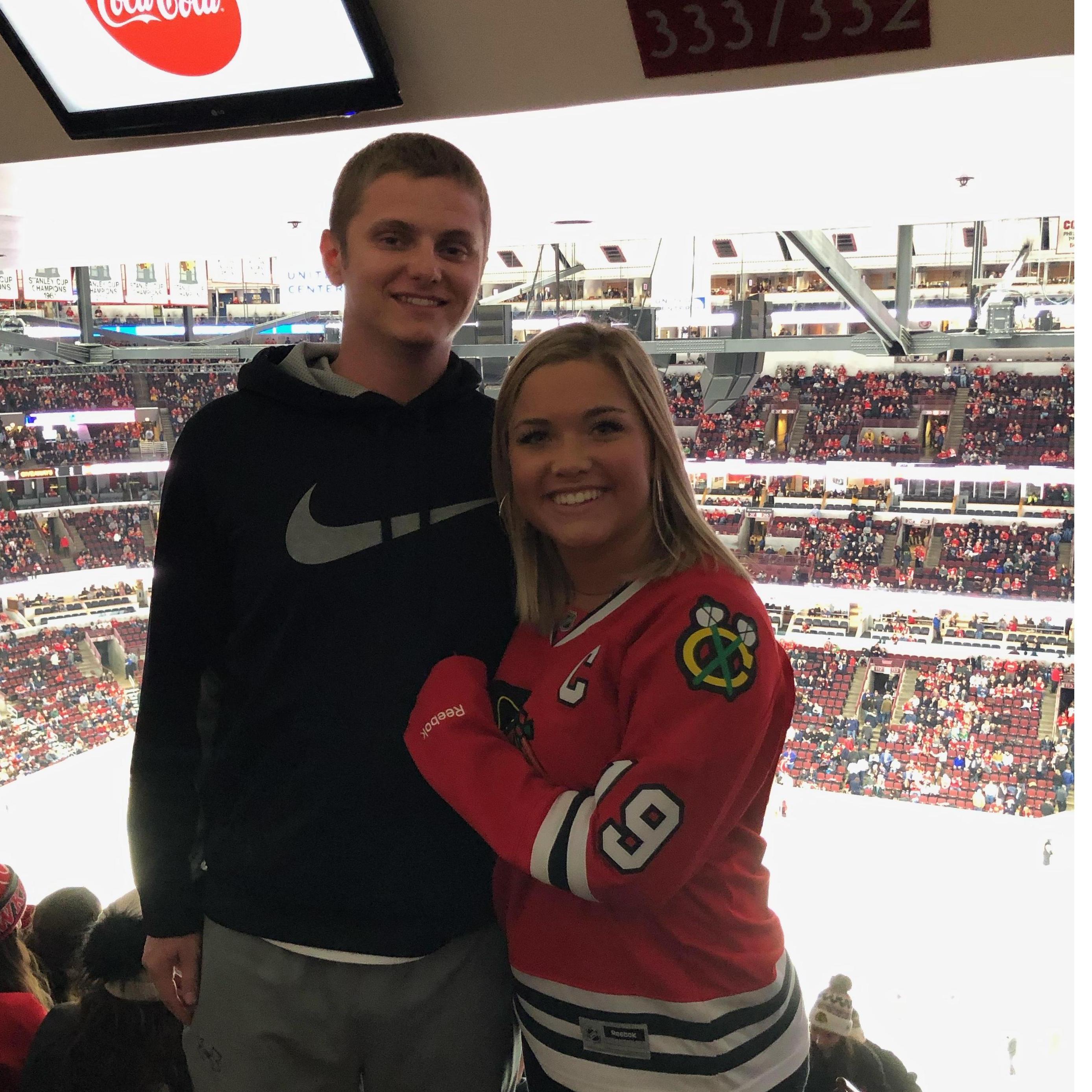 They went to a Blackhawks game