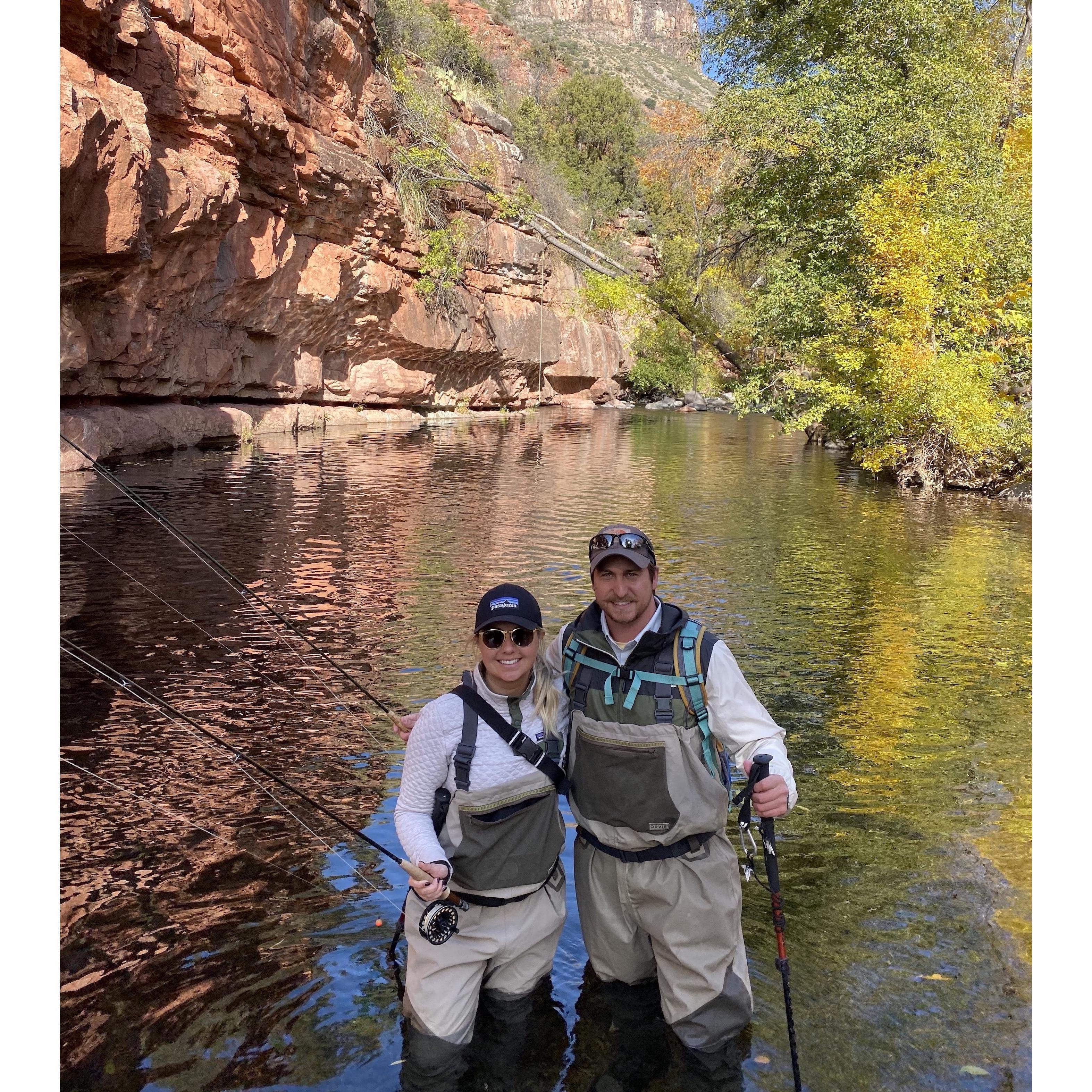 Fly fishing in Sedona, AZ.