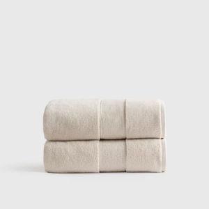 Classic Organic Turkish Cotton Bath Towel (Set of 2) - Oat