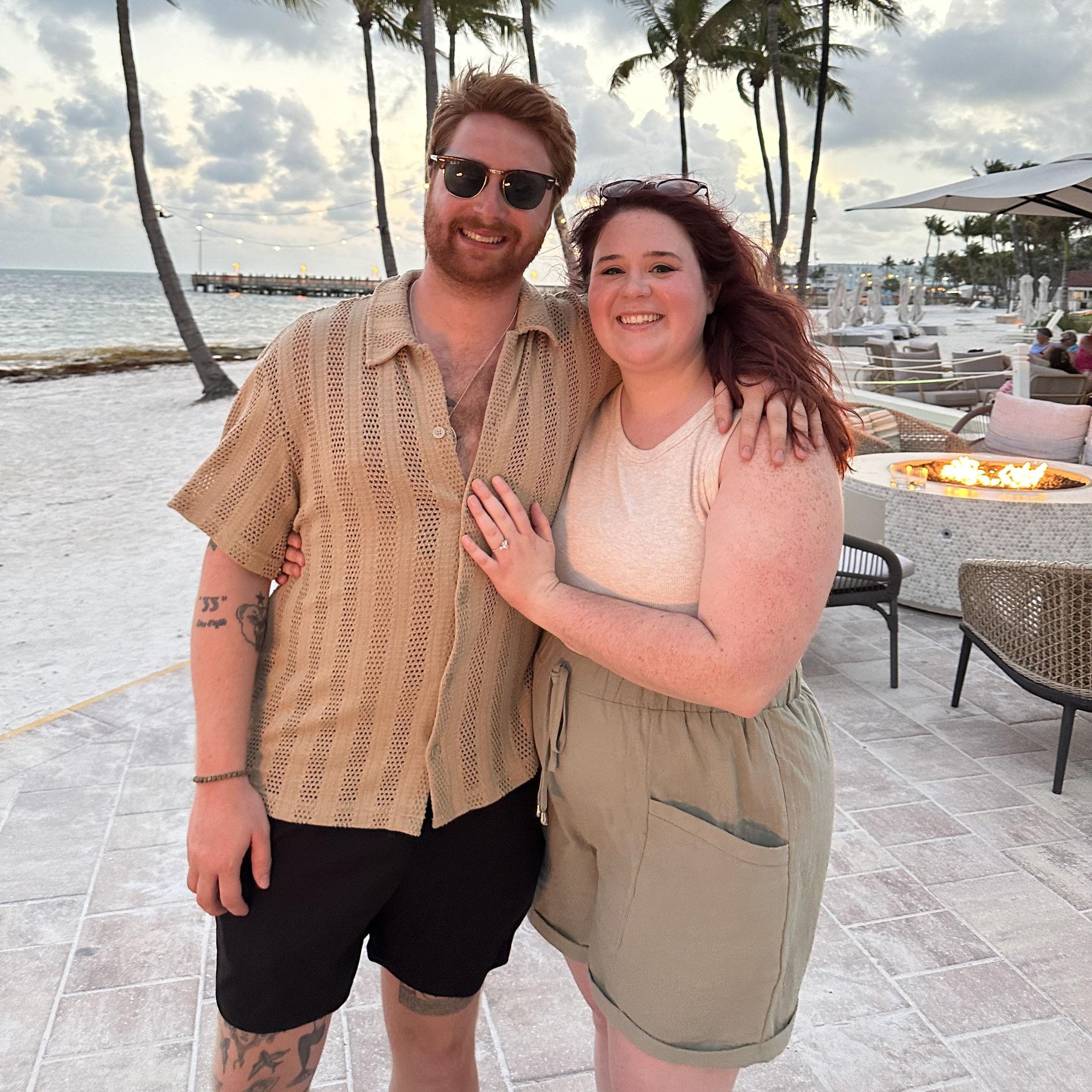 Right after we got engaged in Key West!