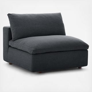 Commix Overstuffed Armless Chair