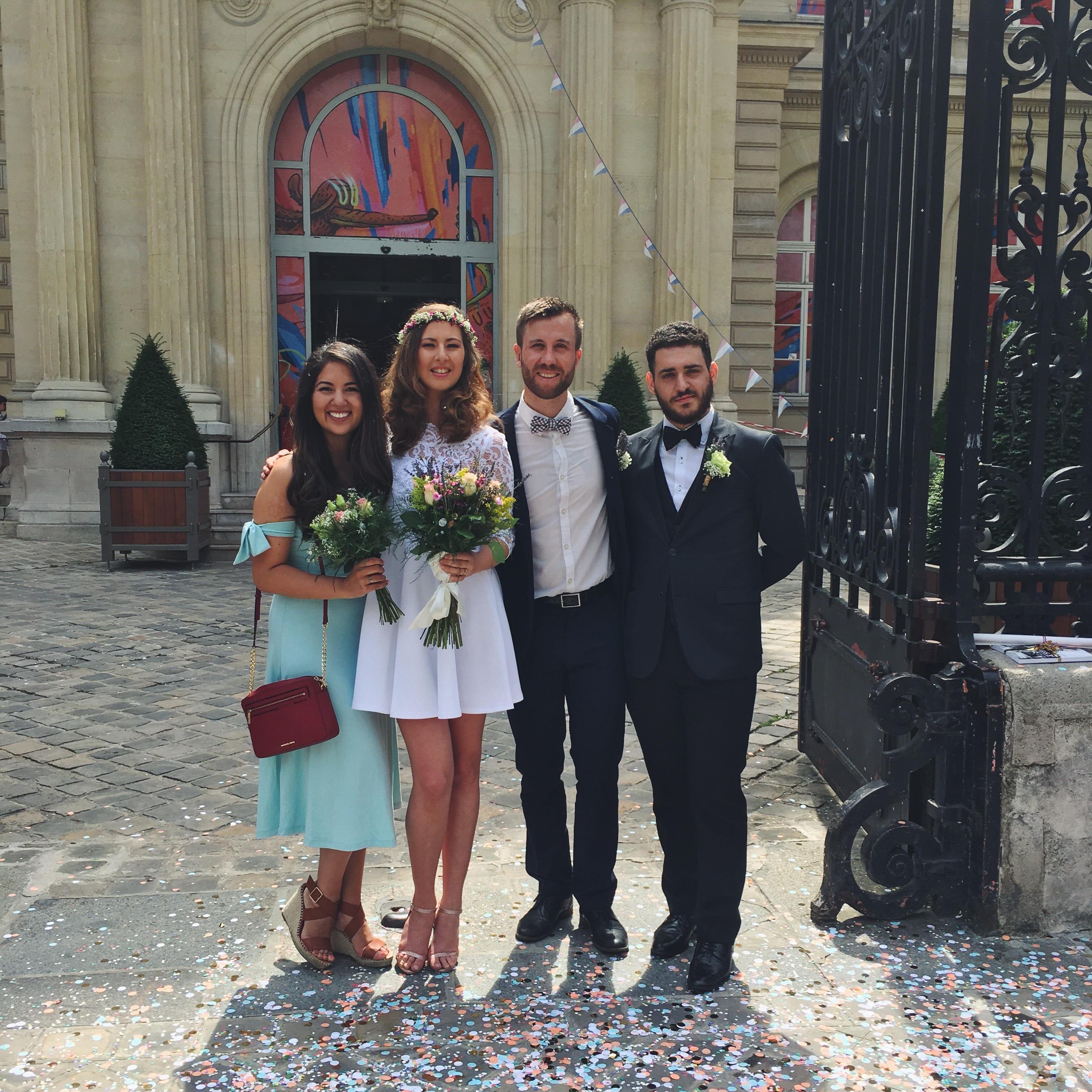 At Virginie and Lucas' wedding, where we were both witnesses! July 2017.