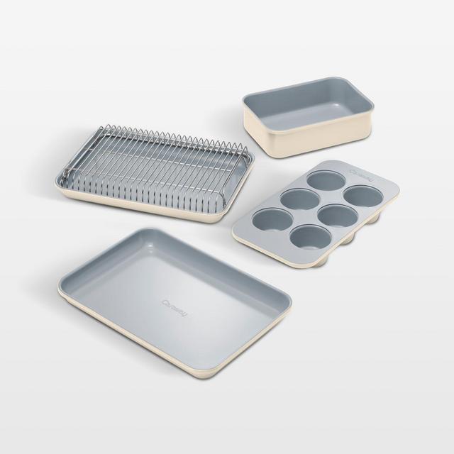 Caraway ® Cream 5-Piece Mini Bakeware Set with Storage Tray