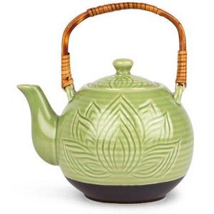 Ten Thousand Villages Green Lotus Teapot