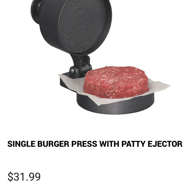 Simgel burger press