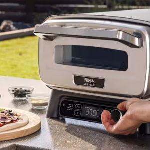 Horno eléctrico de exterior para pizza Ninja Artisan Verde oscuro MO201EUDB