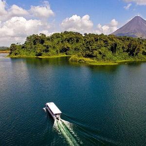 scenic lake crossing from Arenal to Monteverde