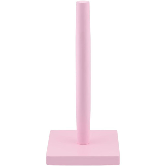 House Perfect Pink Paper Towel Holder – Wood Paper Towel Holder Stand – Great for Kitchen Counters & Bathrooms – Suits Paper Towel Rolls & Reusable Kitchen Towels…