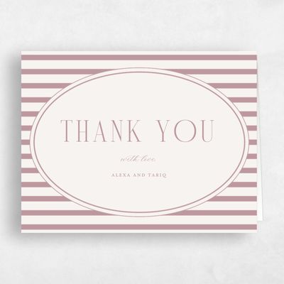 Dusty Rose, Pink Wedding Thank You - Azelie Landscape
