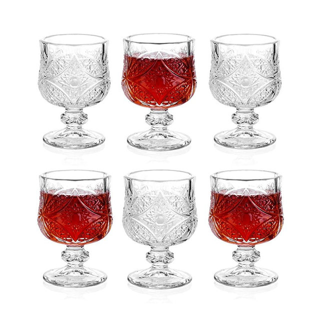 Sdatook 1.75oz Shot Glasses Set of 6/Super Cute Shot Glasses/Cordial Glasses/Sherry Glasses/Classical Style/Lead-free
