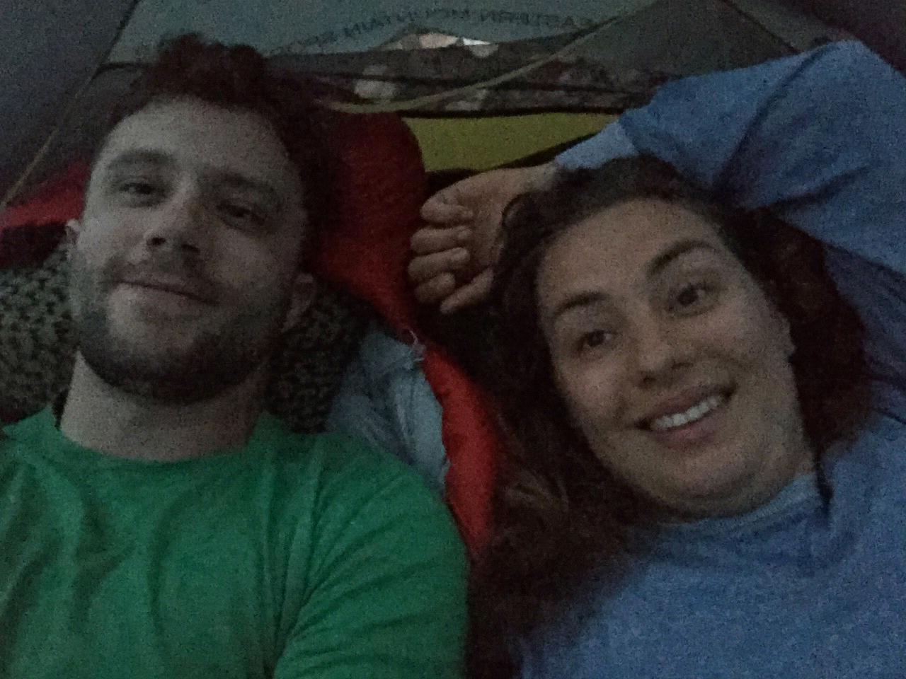 Our first time cohabiting was on the top of the Appalachian Trail in May 2015