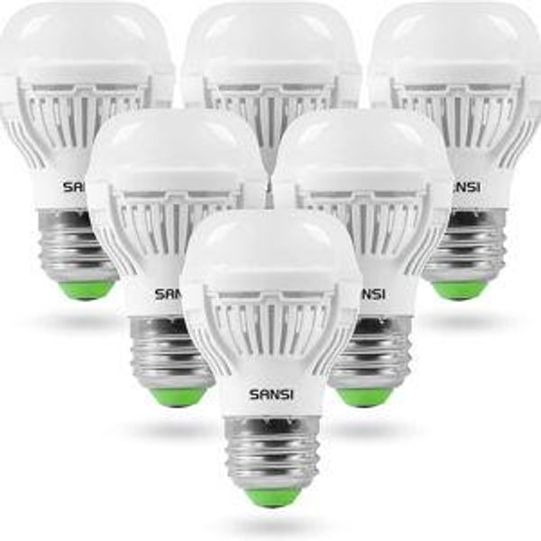 SANSI 60W Equivalent LED Light Bulbs, 22-Year Lifetime, 6 Pack 900 Lumens LED Bulbs with Ceramic Technology,4000K Cool White 9W Non-Dimmable, E26, A15 Efficient & Safe Energy Saving for Home Lighting