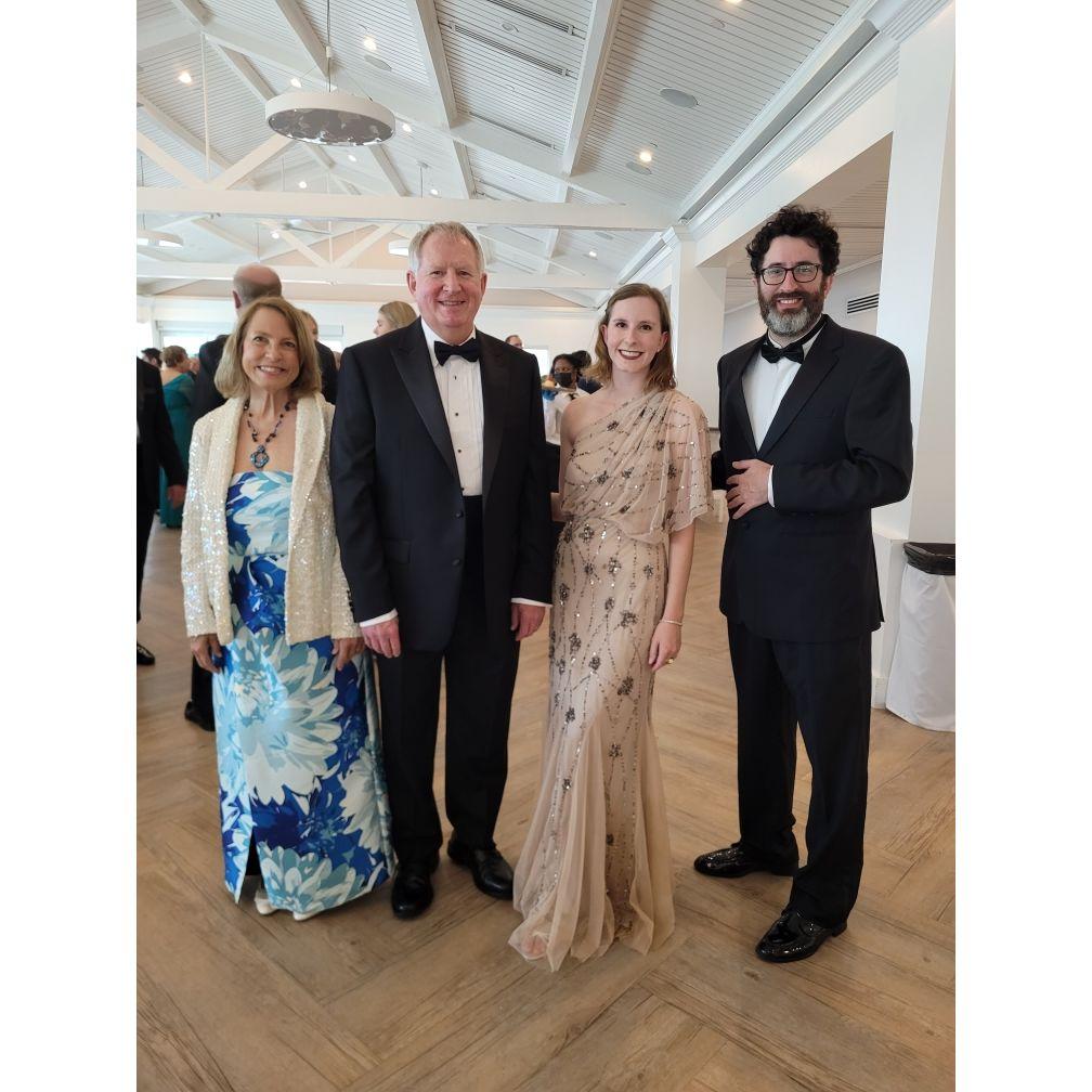 At a friend’s wedding with Erika’s parents, Kurt and Lisa. October 2022.