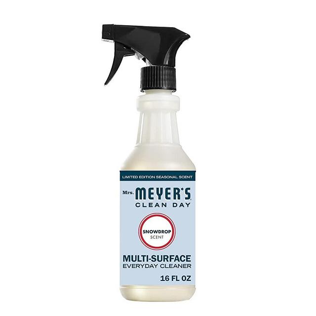 MRS. MEYER'S Multi-Surface Cleaner Spray, Everyday Cleaning Solution for Countertops, Floors, Walls and More, Limited Edition Snowdrop Scent, 16 Fl Oz