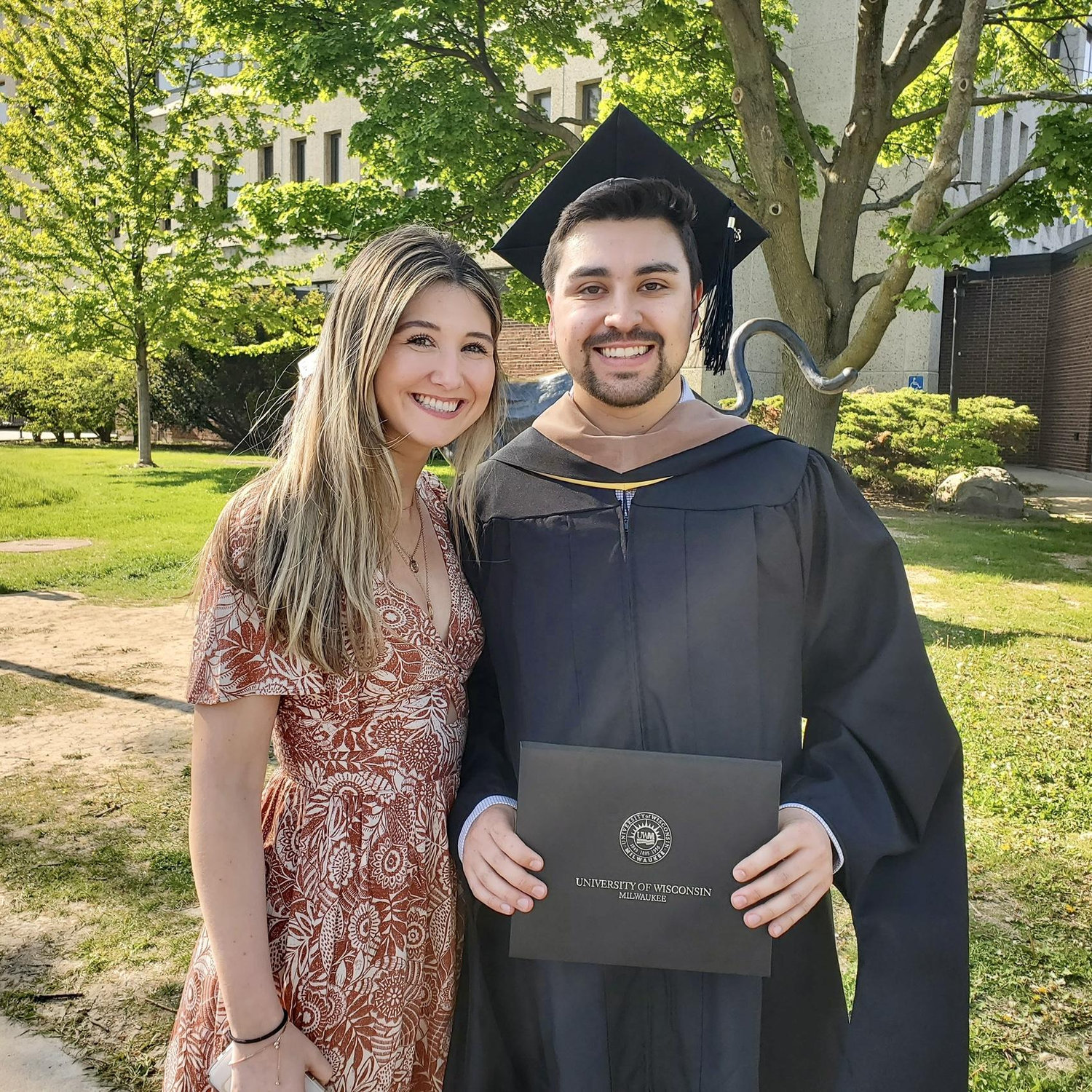 Brady's Masters degree graduation from UW-Milwaukee in May 2024