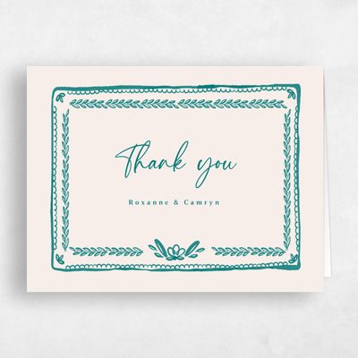 Teal, Blue Wedding Thank You - Galleria Landscape