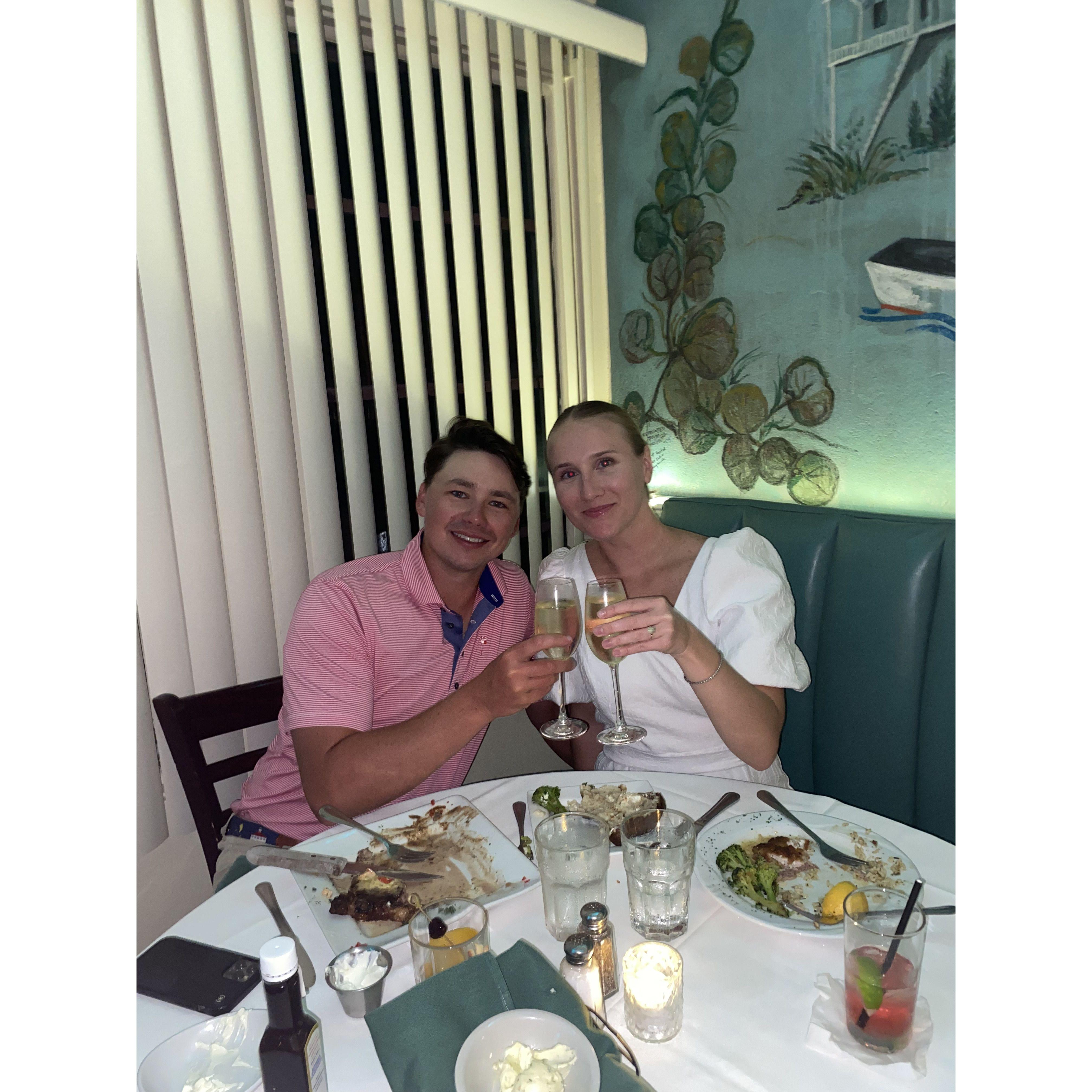 Celebrated our engagement at The Temp