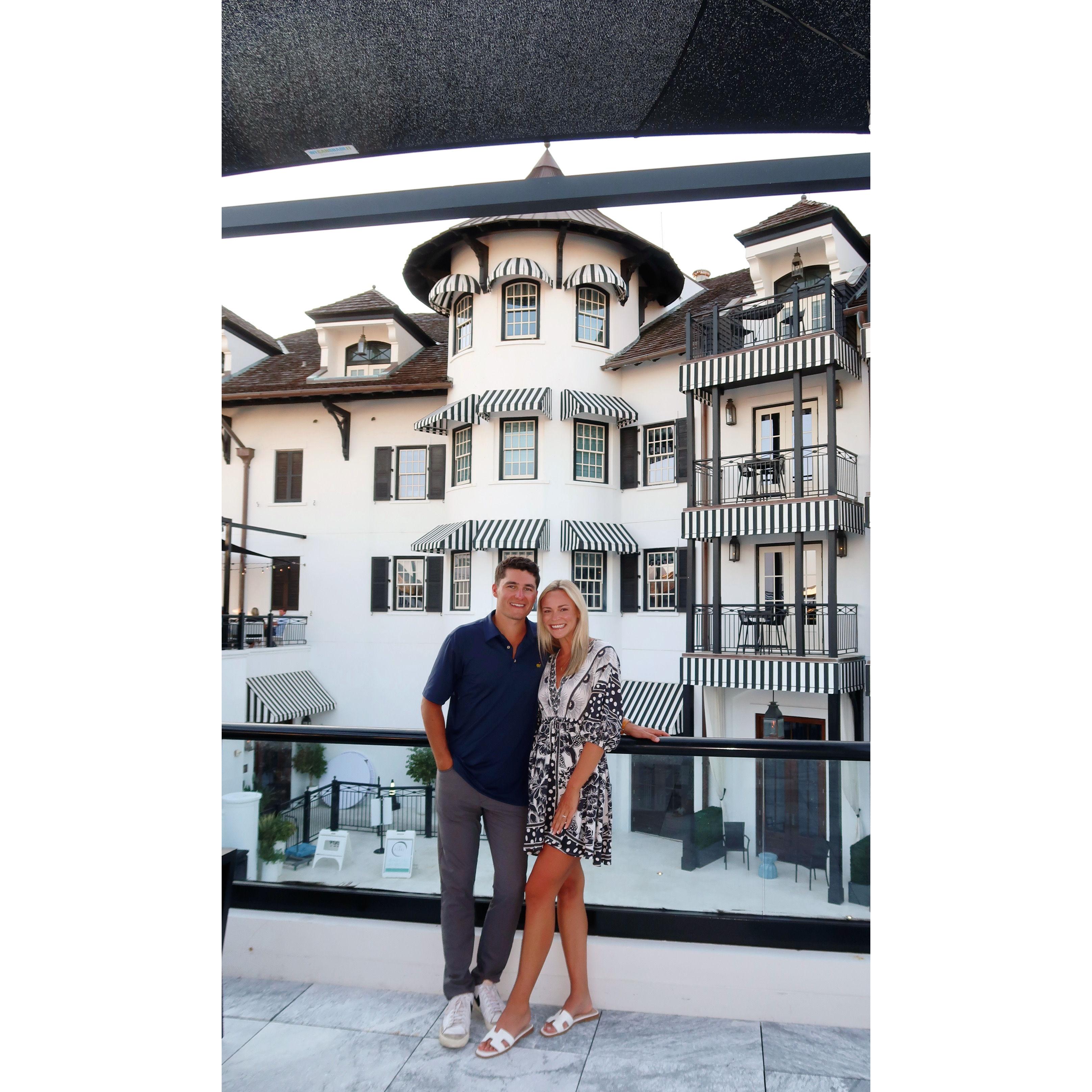Us at the Pearl, where our reception is!