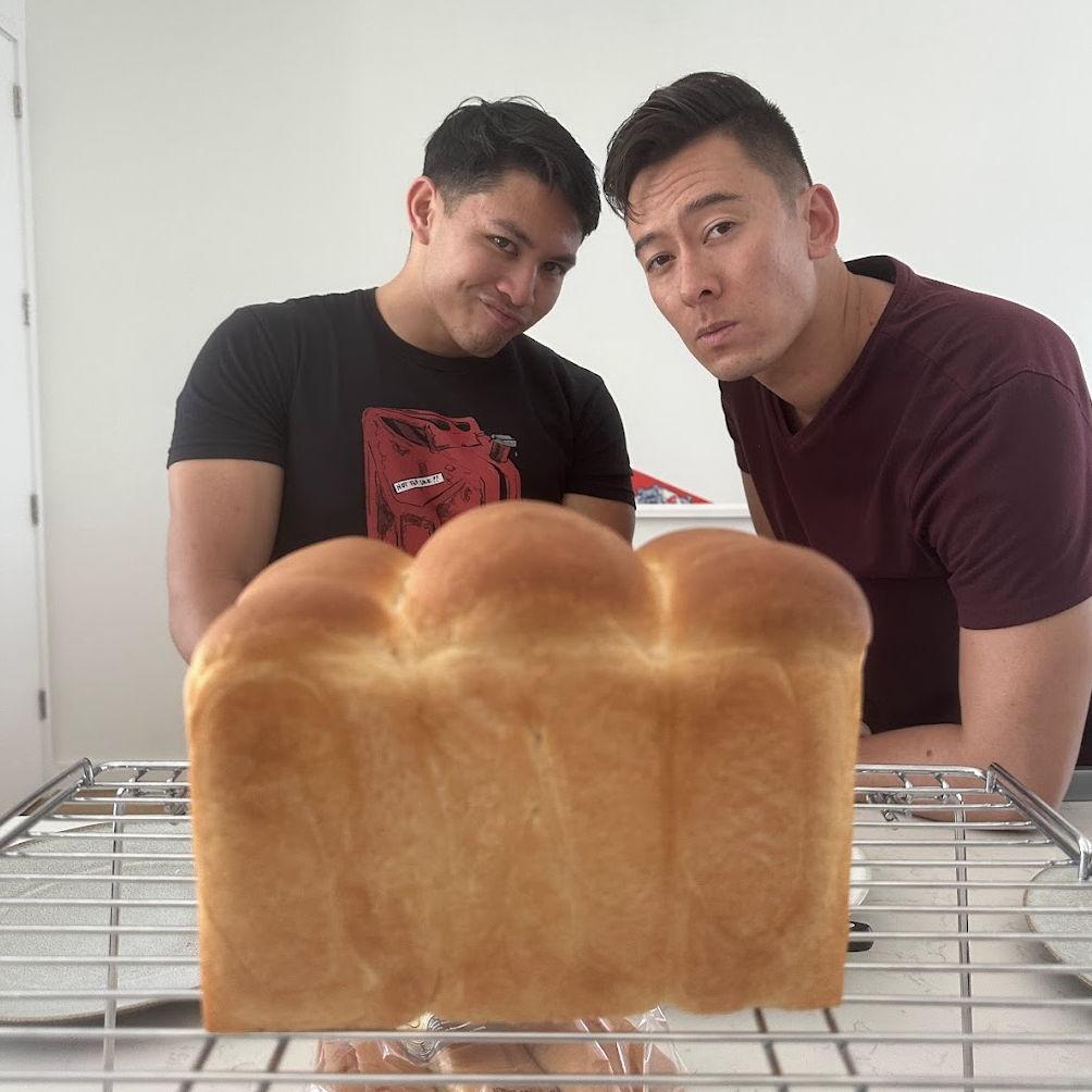 Our brother, Will, broke (and baked) bread with us. Milk bread! So squishy.