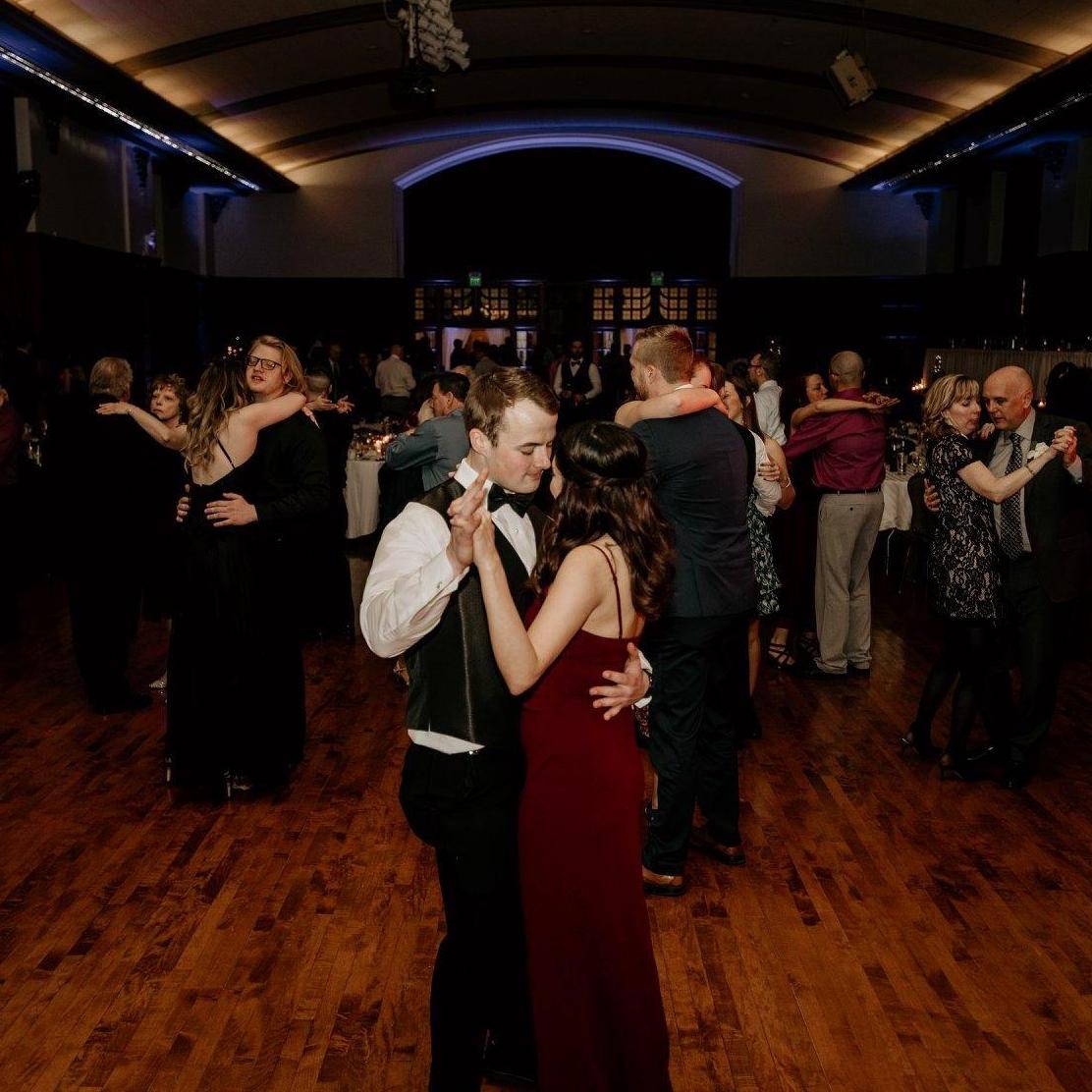 Luke and I dancing at our friend's wedding.