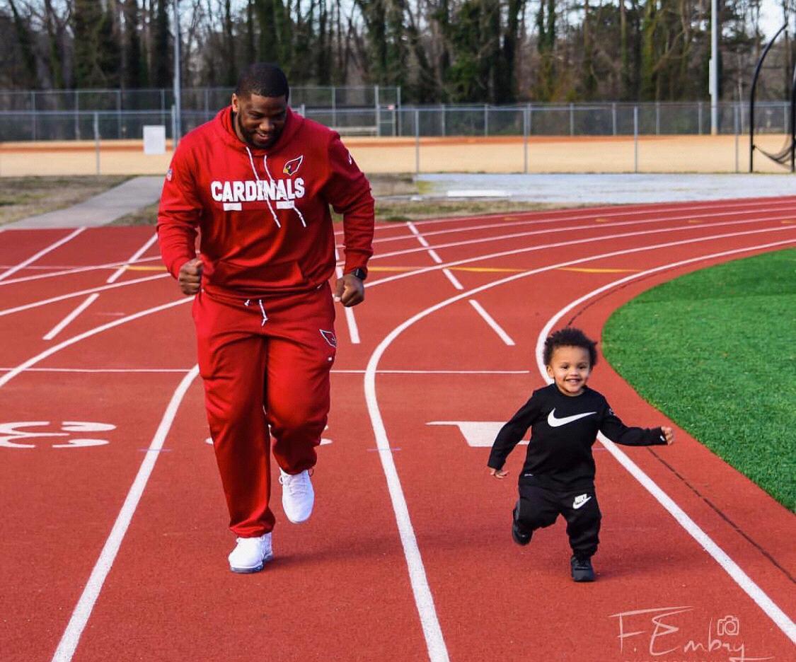 Already competing with dad
