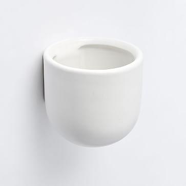 Ceramic Wallscape Planter, White, 4"