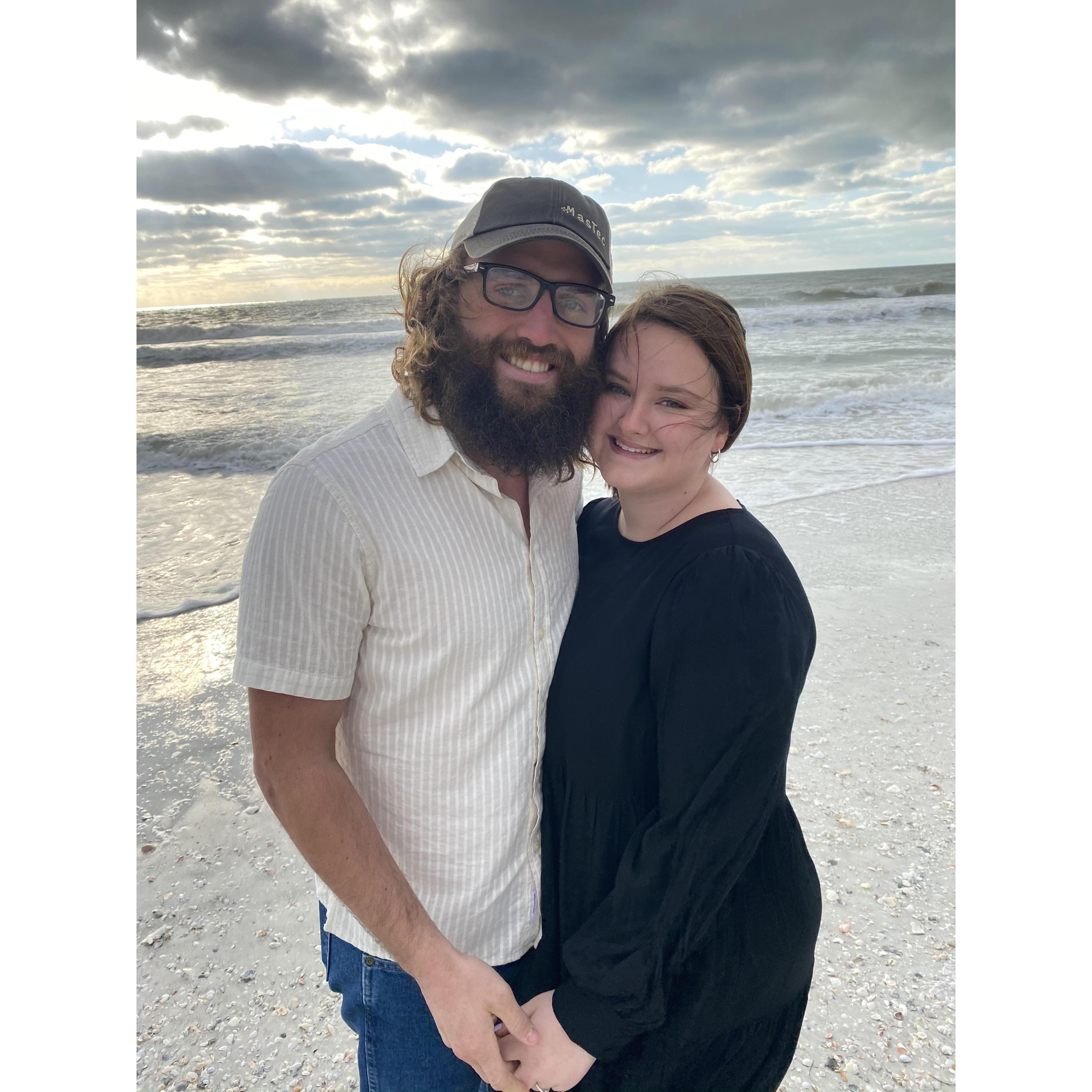 Our second trip to Florida together. It was so cold that day.