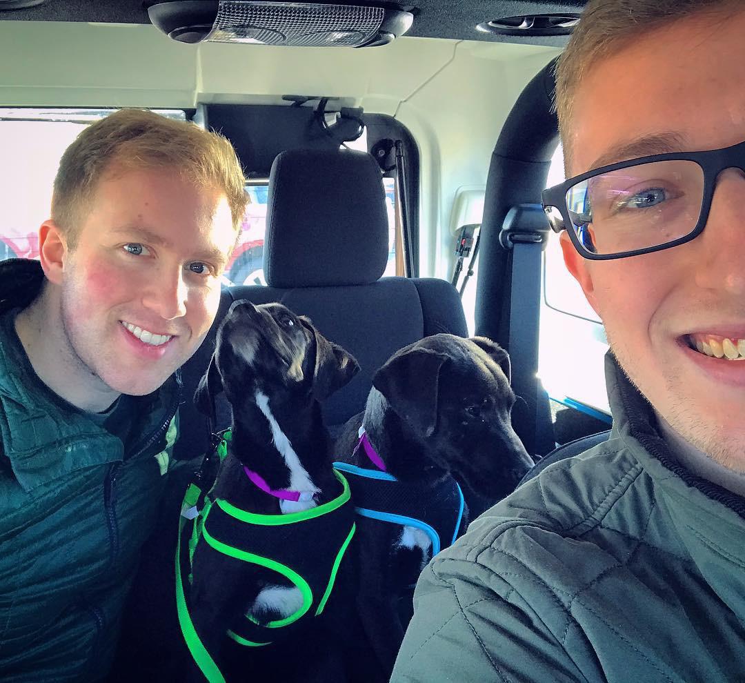On our way back from picking up Ben and Jerry for the first time!