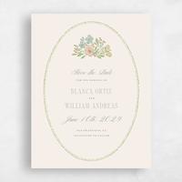 Green Wedding Save the Date - Persephone Portrait