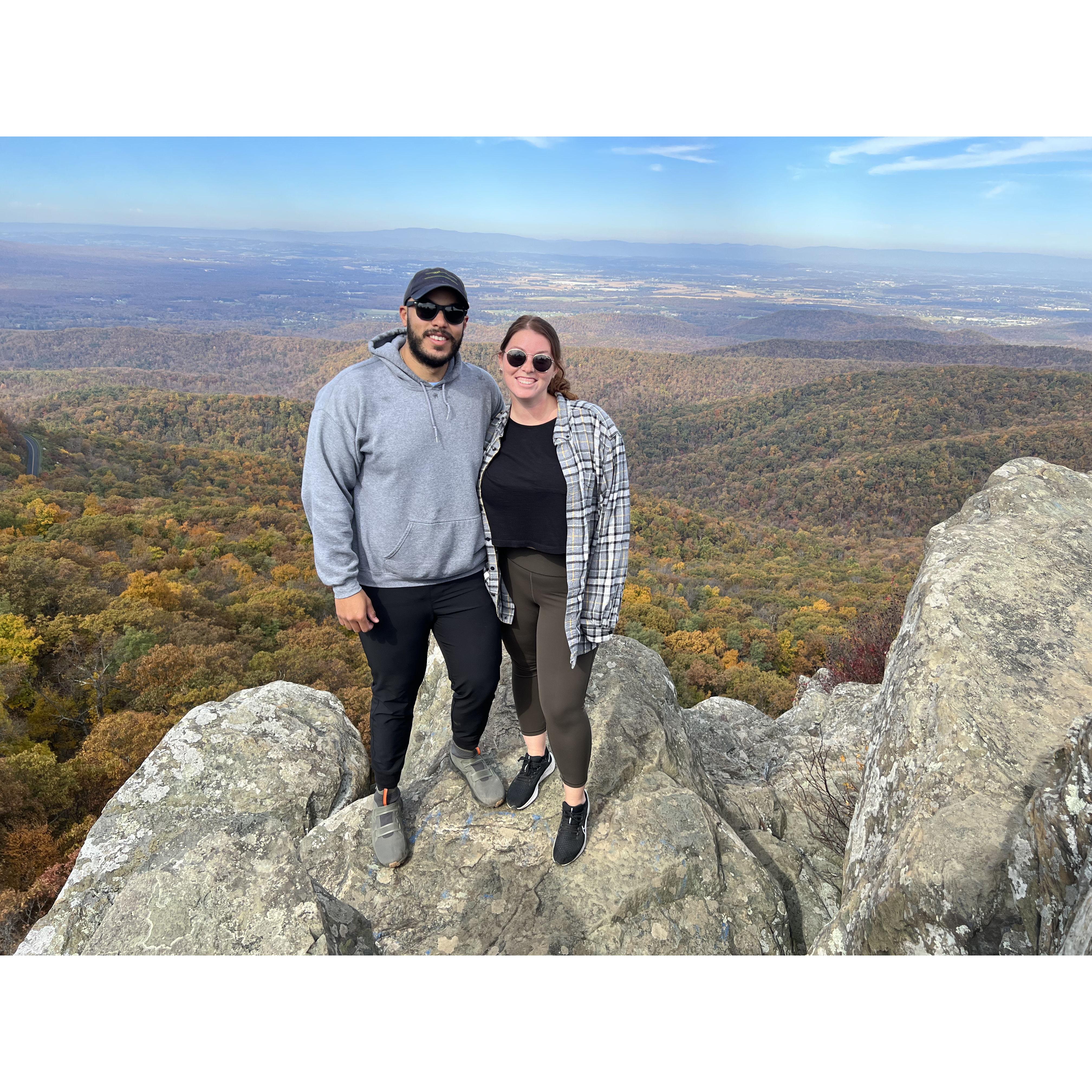 Hiking Humpback Rocks in Charlottesville, VA.
