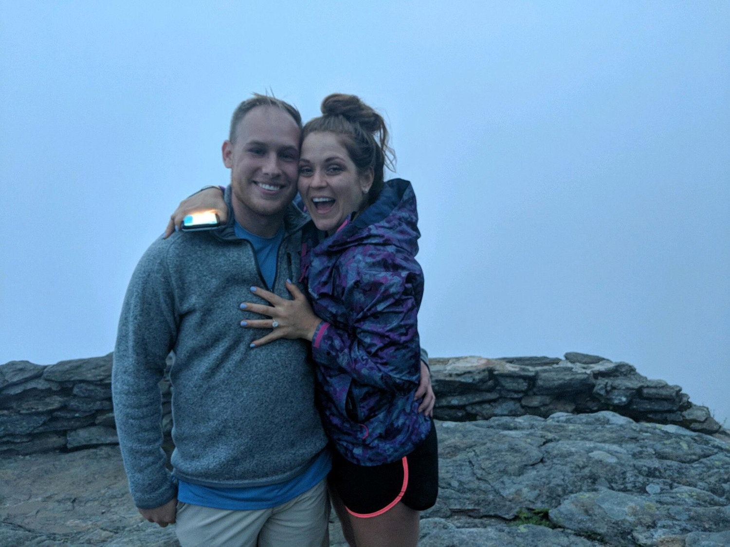 When Greg proposed at Craggy Gardens