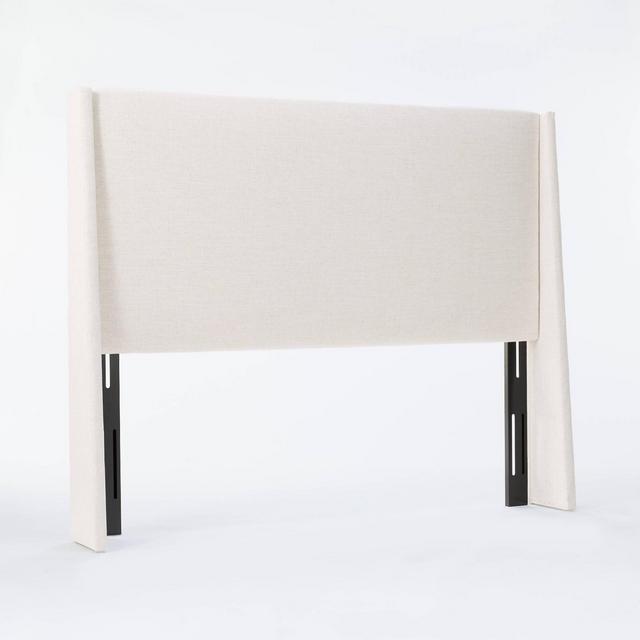 King Encino Fully Upholstered Headboard Cream Linen - Threshold™ designed with Studio McGee