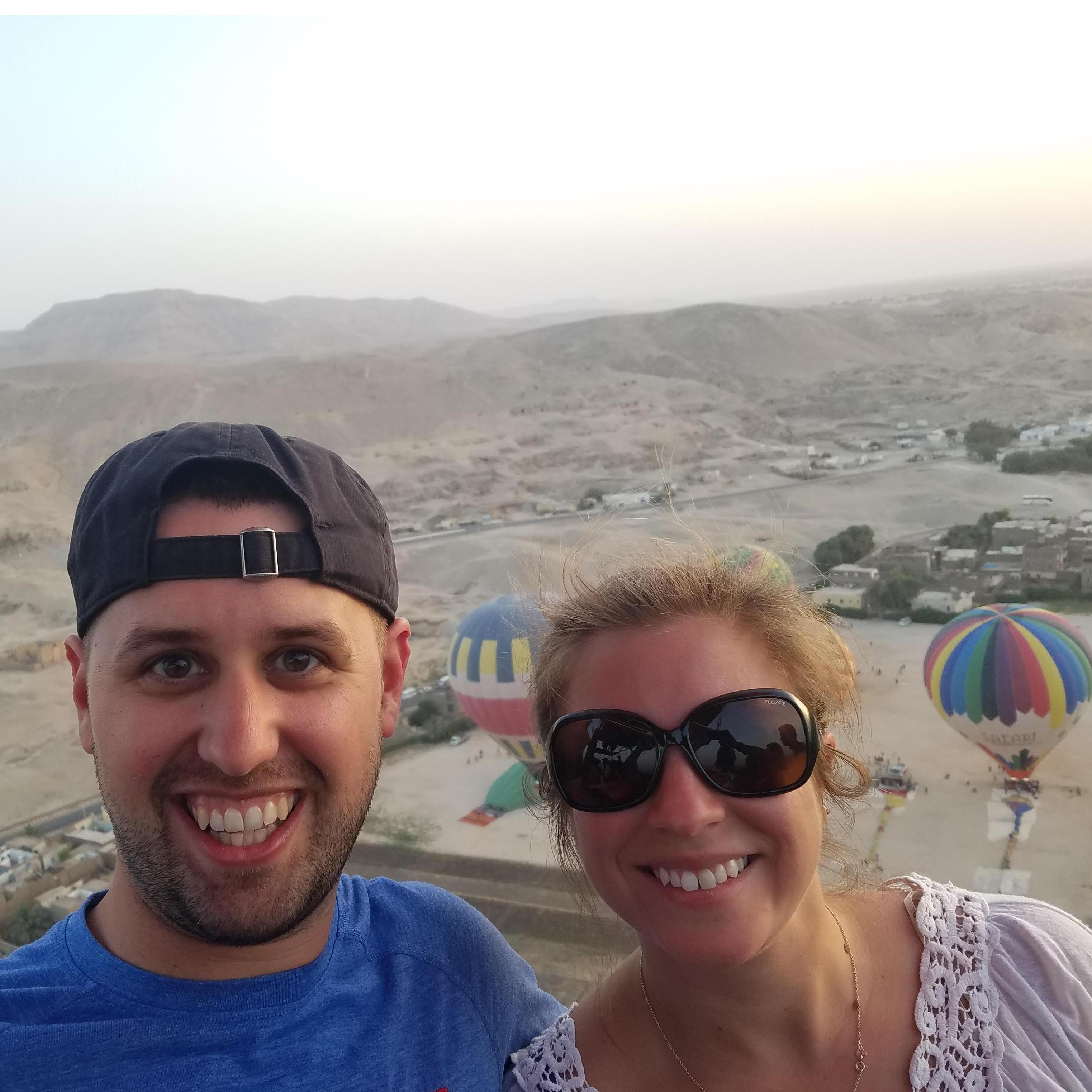 Hot air balloon ride over the Valley of the Kings in Egypt
