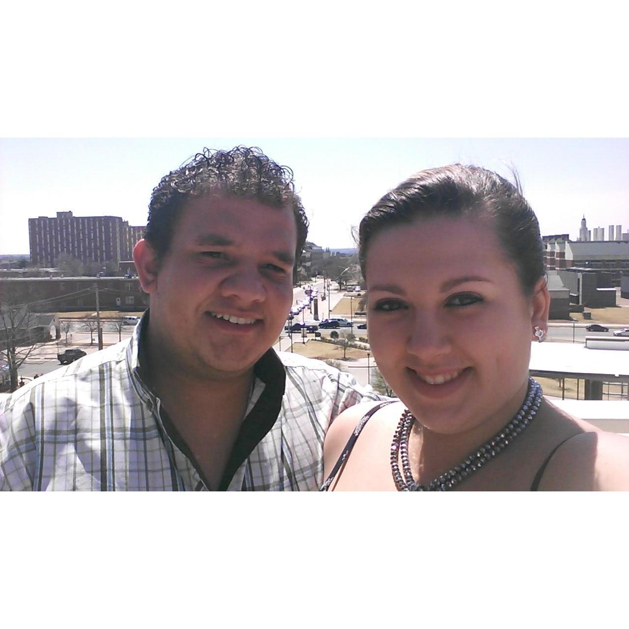 Spending some time together looking over OSU campus from the top of the parking garage.