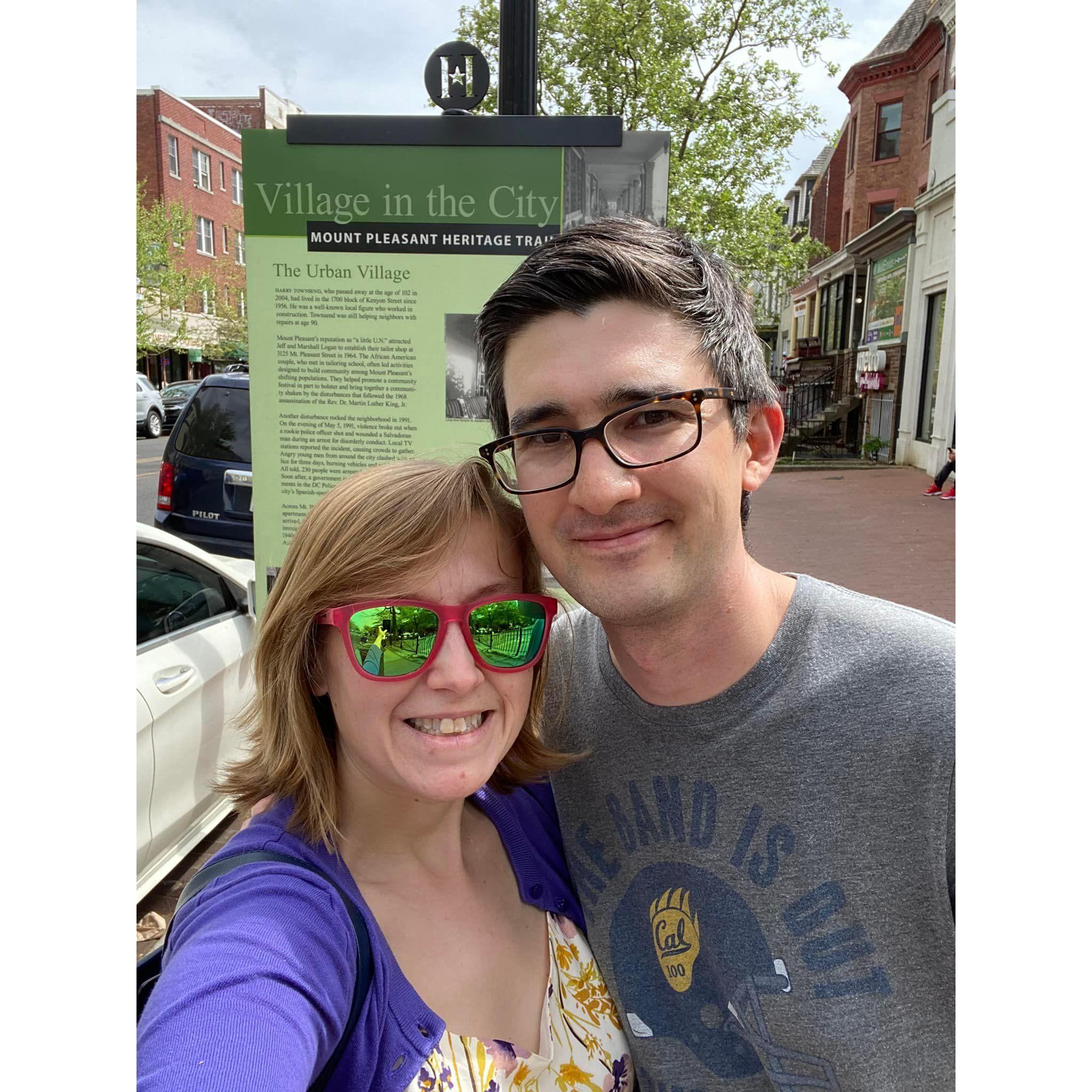 Here we are following one of the neighborhood trails in the City; this one is the Mount Pleasant one.