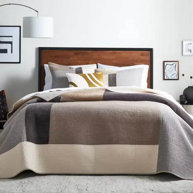 Studio 3B™ Modern Patchwork 3-Piece Full/Queen Quilt Set in Grey/Taupe