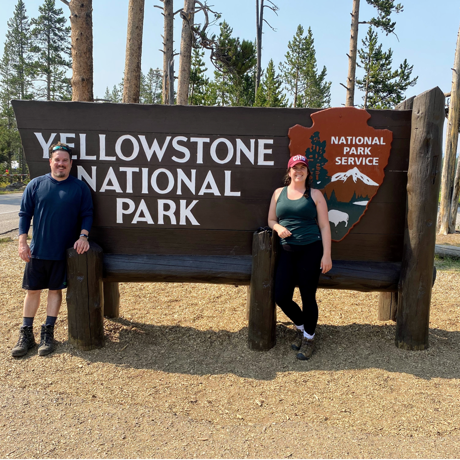 Was just hoping a grizzly didn't sneak up on us during this photo op