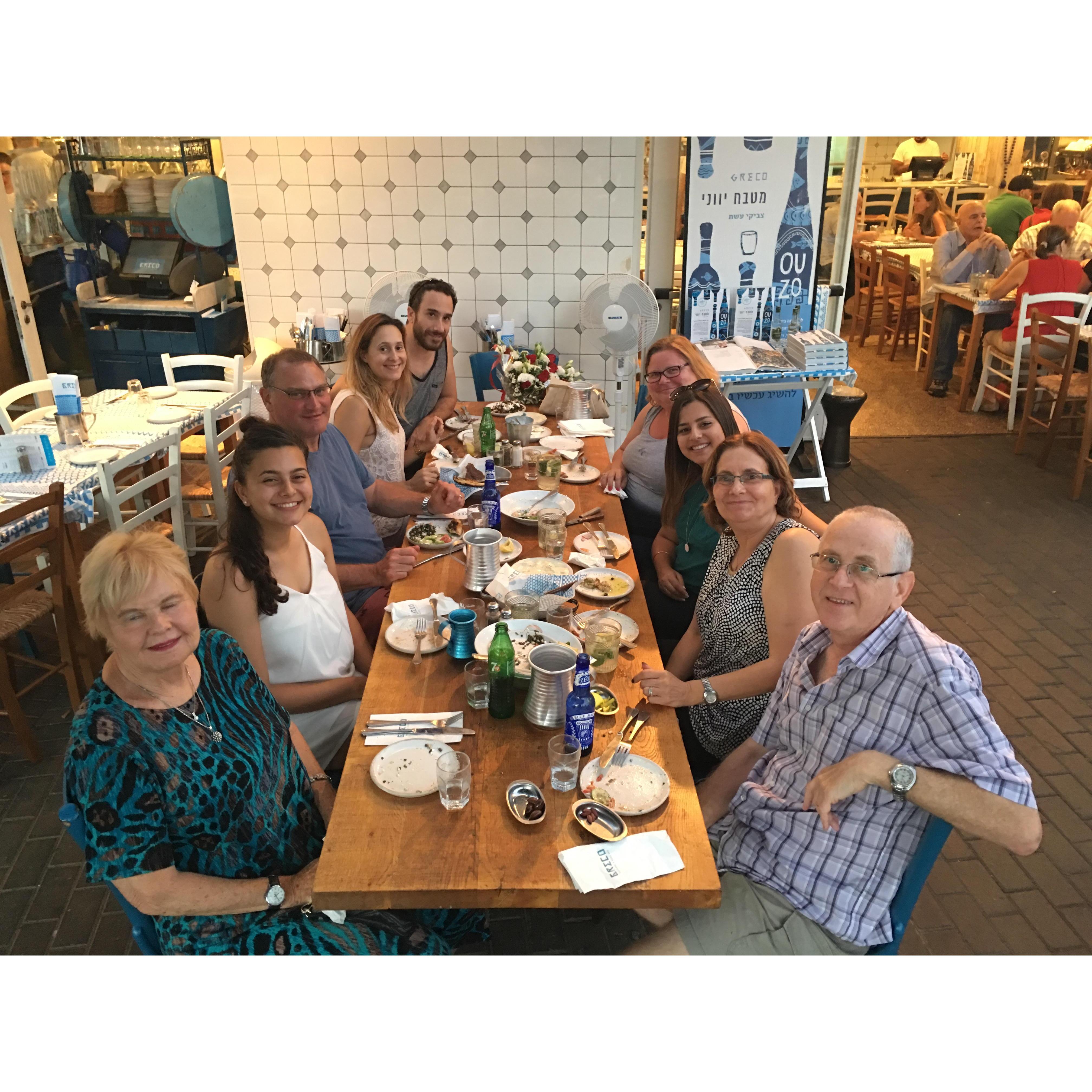 Family visit in Israel - Kyra, Giora, Lori, Subie, Al, Noa, Eyal, Daya and Yaara