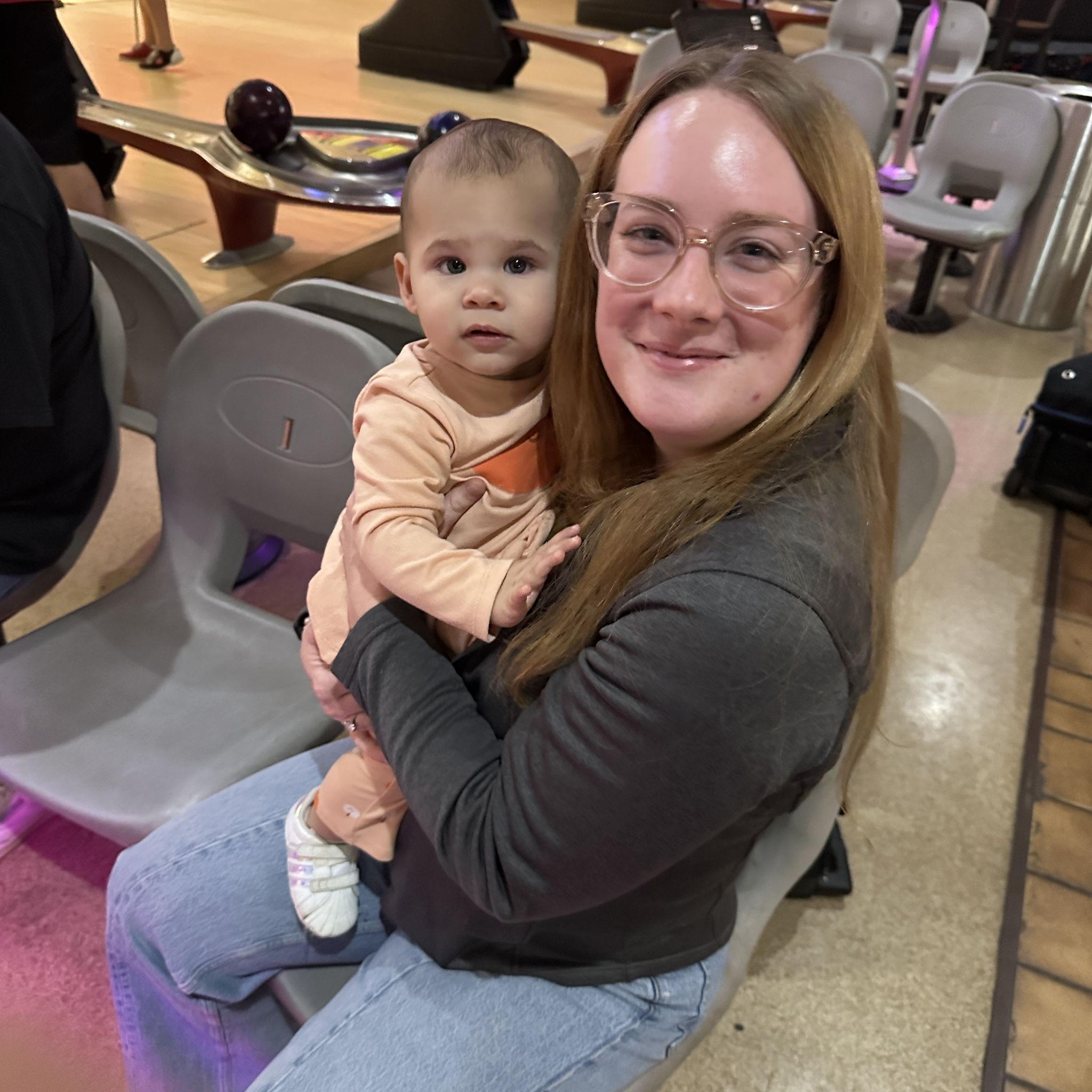 Holding our greats friends baby Evelyn Gallardo!