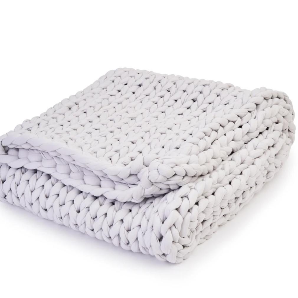 Cotton weighted blanket 15 lbs moonstone grey