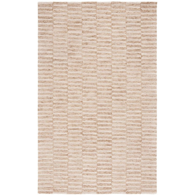 Ebony EBN751 Handmade Tufted Area Rug - Beige/Brown - 5' X 8' - Safavieh
