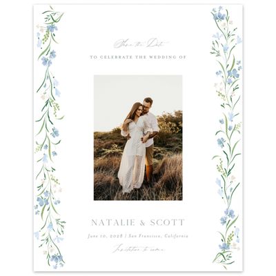 Powder Blue Wedding Digital Save the Date - Mirtillo Photo