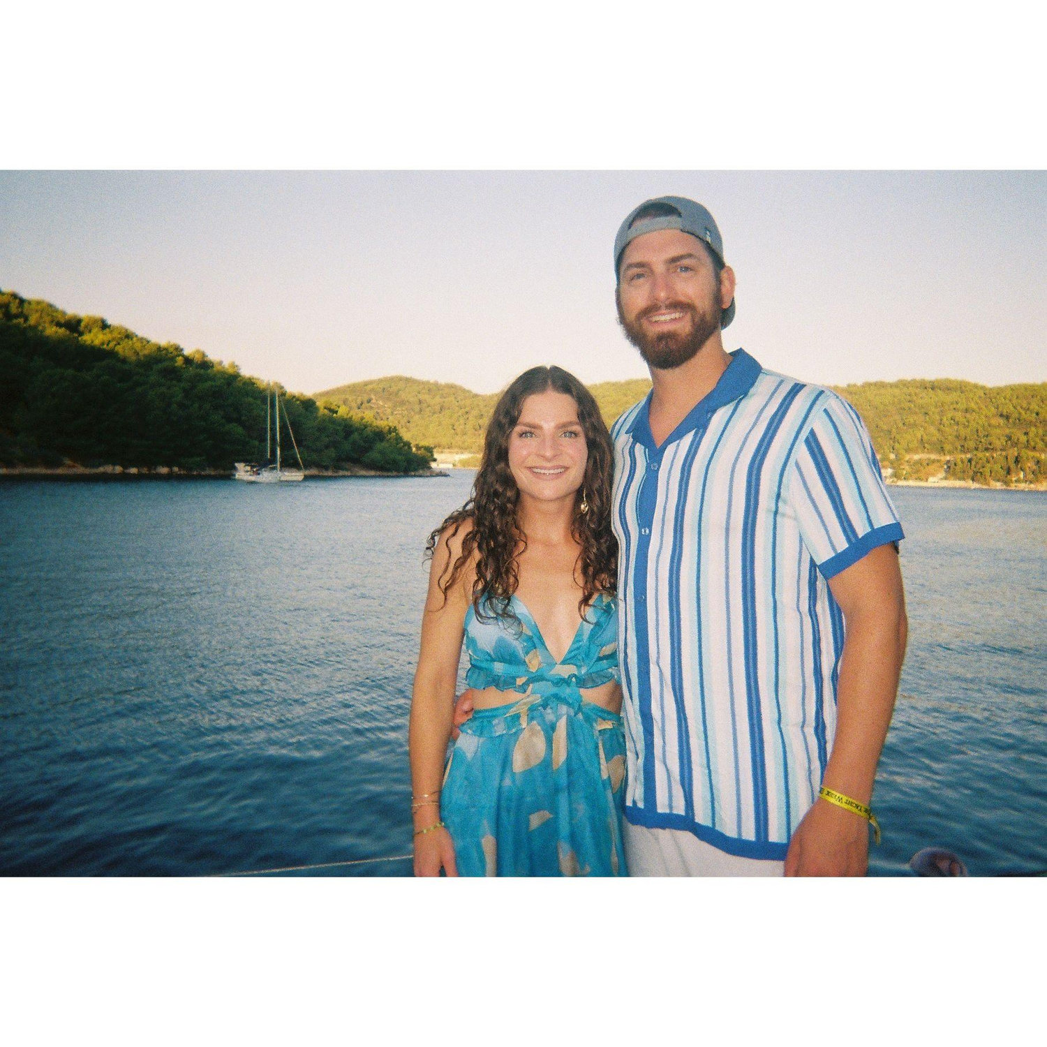 Right before our amazing dinner in Vis, Croatia and the Yacht Week Blue Party!