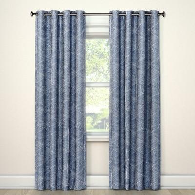 Blackout Curtain Panel Modern Stroke Blue 84" - Project 62™
