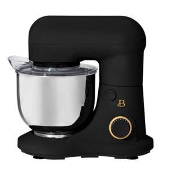 Beautiful 5.3 Qt Stand Mixer, White Icing with Flat Beater, Dough Hook, Balloon Whisk