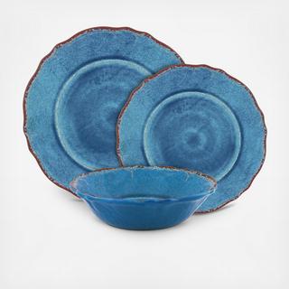 12-Piece Antiqua BPA Free Melamine Dinnerware Set, Service for 4